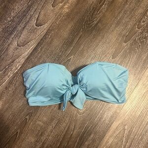Blue Strapless Bikini Top